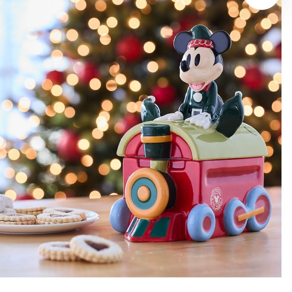 Disney Mickey Mouse Holiday Cookie Jar NWT